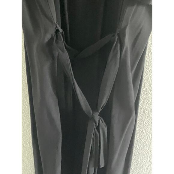 GAP Black Button Front Ruffle Sleeveless Midi Dress New Medium - Picture 7 of 7
